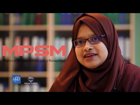 Masters in Procurement and Supply Management (MPSM) | Learn from a MPSM Alumnus | Mofiza Akter