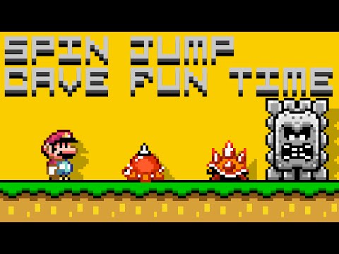 Super Mario Maker: Spin Jump Cave Fun Time