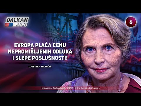 INTERVJU: Ljubinka Milinčić – Evropa plaća cenu pogrešnih odluka i slepe poslušnosti! (31.12.2024)