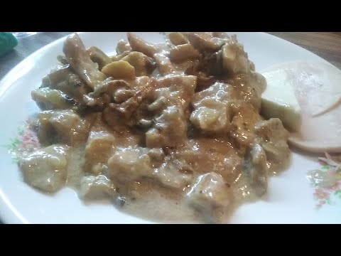 Mlečnice dinstane u mleku, Lactarius piperatus cooked in Milk, With TOOL! 👍👌🍄🏆🍀🍛🍽️