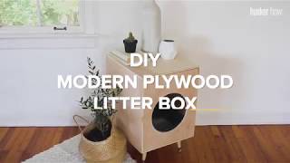 Create This DIY Modern Plywood Litter Box