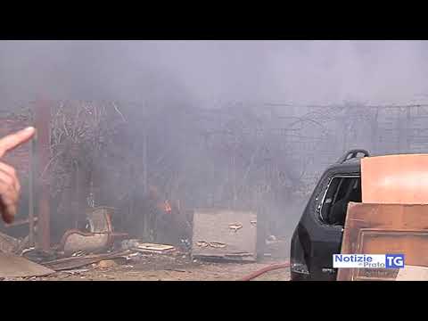 2019-03-23 PRATO - INCENDIO A PAPERINO, A FUOCO MAXIDISCARICA ABUSIVA
