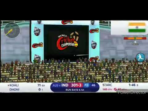 Virat kohli play lofted drive against the Mitchell starc