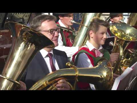 Land Tirol Blasmusikpreis 2018 - MK Innervillgraten - mit LH Günther Platter