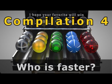 Marble Run Compilation 4 from my WHO IS FASTER Channel ❤️ C4D4U