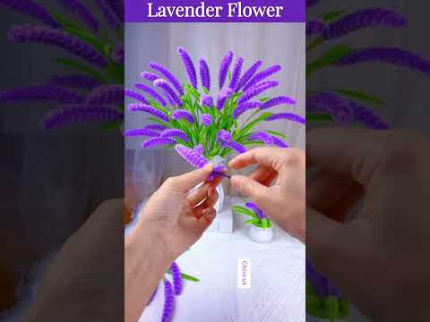 DIY Lavender: How to Make Lavender Flower with Pipe Cleaners (Handmade Gift Ideas)  #diy #flowers