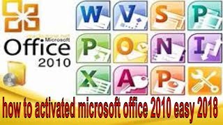 how to activated microsoft office 2010 easy 2018
