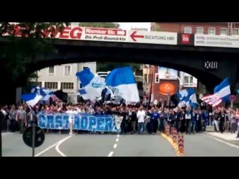 Fanmarsch VfL Bochum zum Ruhrstadion am 16.08.2014