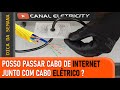 INTERNET CABLE TOGETHER WITH ELECTRIC CABLE MANY PEOPLE WORKING AT HOME ARE DOING IT WRONG