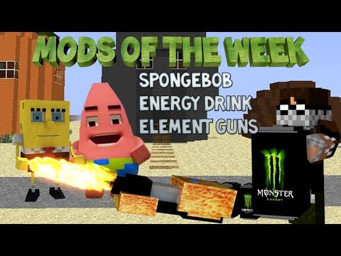TonyTCTN - Minecraft: MODS OF THE WEEK! (Elemental Guns, Energy Drinks, Spongebob)