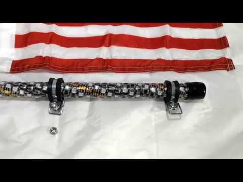 Flag Installation on LED Whip Lights Antenna