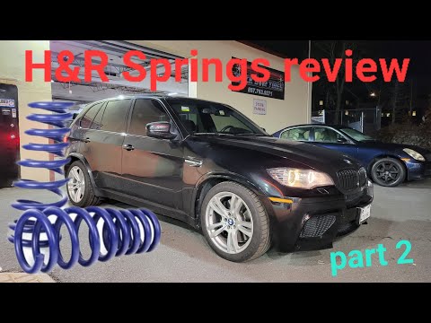 e70 x5m H&R Lowering springs review & First Drive | 4k60 #bmw #budgetbuild #twinturbo