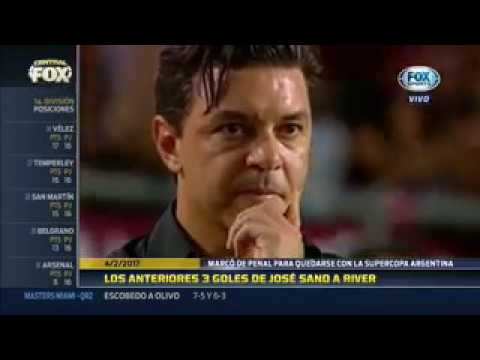 Los anteriores 3 goles de José Sand a River