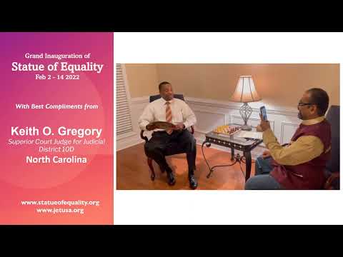 Superior Court Judge for Judicial District 10D, Keith Gregory wishes Statue of Equality