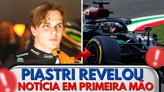 OSCAR PIASTRI DIZ QUEM VAI ASSUMIR O ACENTO DA MERCEDES - Últimas notícias da fórmula 1 Hoje