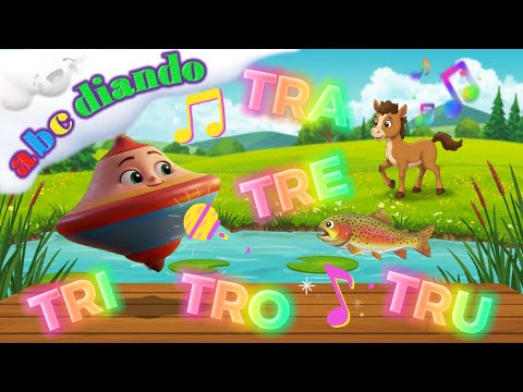 🌟 SÍLABAS TRA, TRE, TRI, TRO, TRU 🌟  ¡APRENDE CANTANDO CON ABCdiando! 🌟