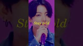 BTS Stay gold fullscreen with lyrics (rom)