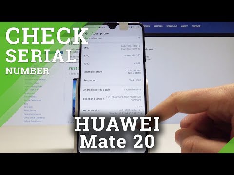 How to Find IMEI Number in HUAWEI Mate 20 - Check Serial Number