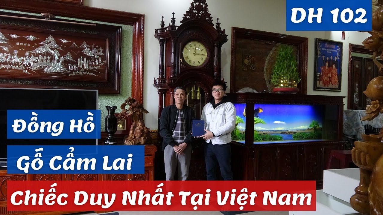 Đồng Hồ Cây Gỗ Cẩm Lai Khổng Lồ Cao 3m Duy Nhất Tại Việt Nam | Đồng Hồ Cây Đỗ Tĩnh