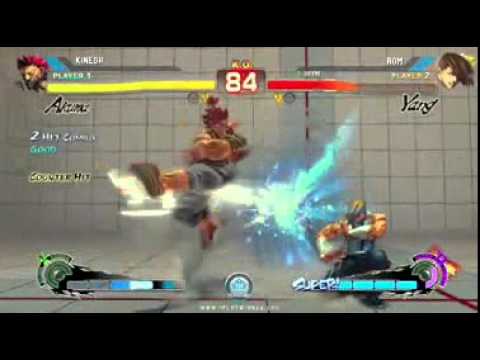 SSF4 AE: Kineda (Akuma) vs ROM (Yang) - NCR 9
