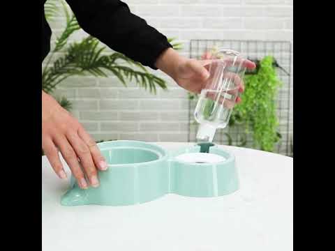 Cat Bowl Pet Automatic Drinking Water Bottle Dogs Cats Feeder Bowls Products Food Container Will Not