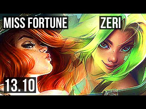 MF & Ashe vs ZERI & Braum (ADC) | 5.4M mastery, 1600+ games, 13/2/6, Legendary | KR Master | 13.10