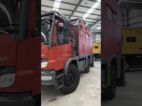 Mercedes Atego, 4x4 overland expedition vehicle with external lift