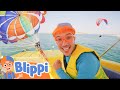 Blippi S Sky High Parasailing Adventure At Yas Marina Blippi Moonbug Kids Learning Corner