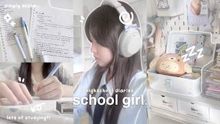 SCHOOL-GIRL diary 🎧🎐: productive exam study routine, what I eat in a week, moments w/ friends | ep.2