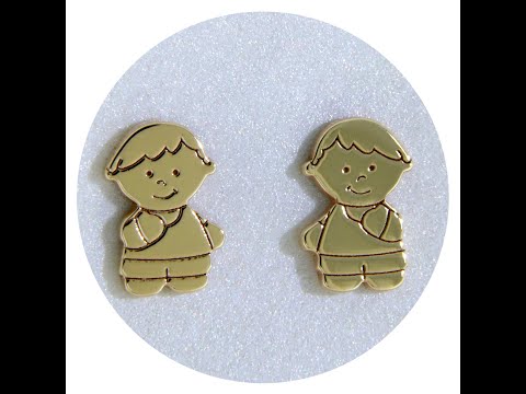 Cercei Stud Aur Galben 14k Baby Boys - Darul Vietii