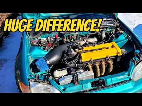 Whale Intake Install On My B-Swapped EG (EJ2) Civic!