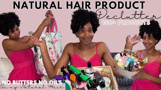 Declutter 100+ Natural Hair Products with Me! | No Oils or Butters Detox | Gabrielle Ishell
