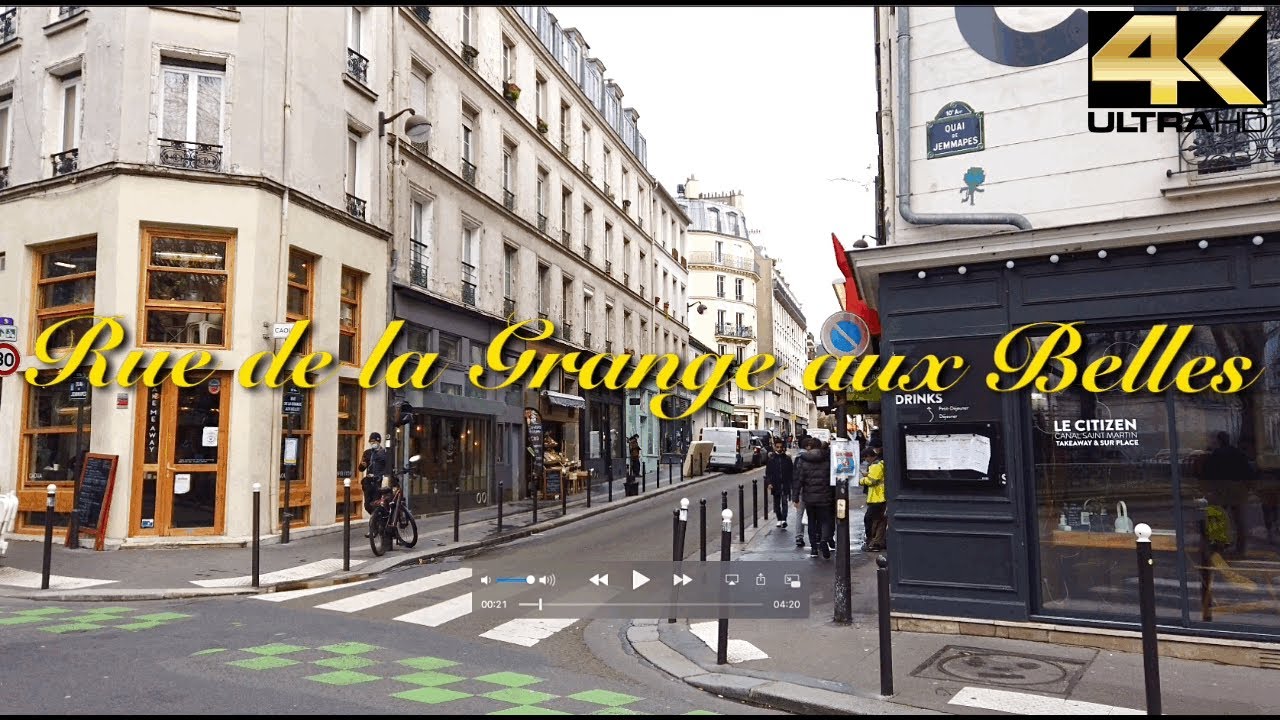 [4K] Paris walking tour Rue de la Grange aux Belles 75010 Paris Walk ???? Feb 2021?? ??? ?? ?? ??