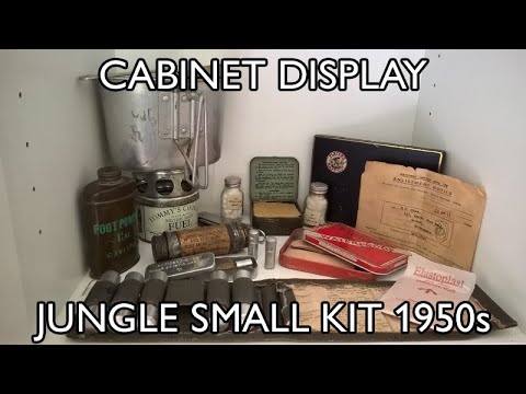 British Soldier's Jungle Small Kit, 1950s - Cabinet Display