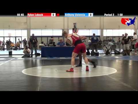 Rylan Lubeck vs. Anthony Valencia at 2013 Junior Nationals - FILA - GR