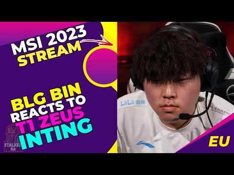 BLG BIN Reacts to T1 Zeus INTING 👀