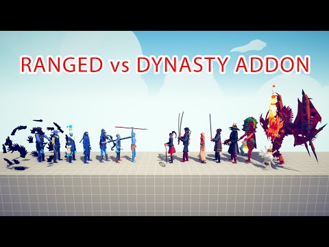 RANGED TEAM vs DYNASTY ADDON TEAM - Totally Accurate Battle Simulator TABS