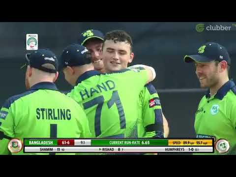 Let's watch Matthew Humphreys First ball in T20 Cricket!