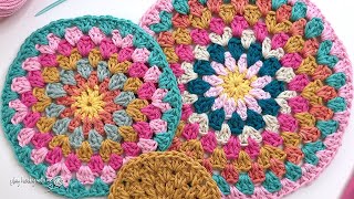 Crochet a Perfectly Flat Granny Circle | 2-Round Repeat 🤩