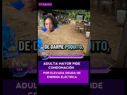 Doña Rosario Martínez, de Puerto Cortés, solicitó a las autoridades condonar su recibo de luz