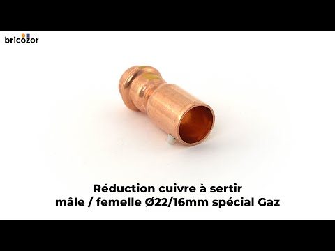 Réduction cuivre mâle / femelle à sertir spécial Gaz VIEGA