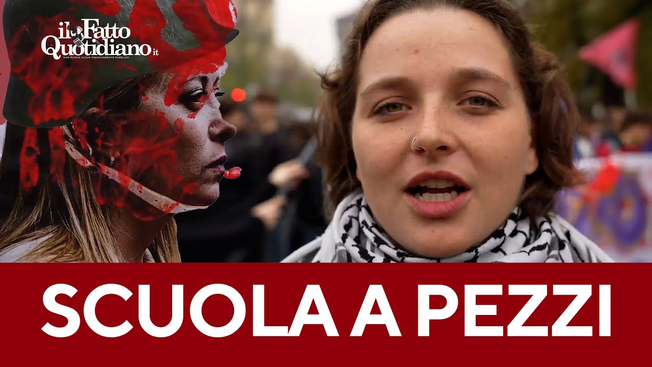 Studenti in corteo in tutta Italia: “Le scuole cadono a pezzi ma il governo finanzia il riarmo”