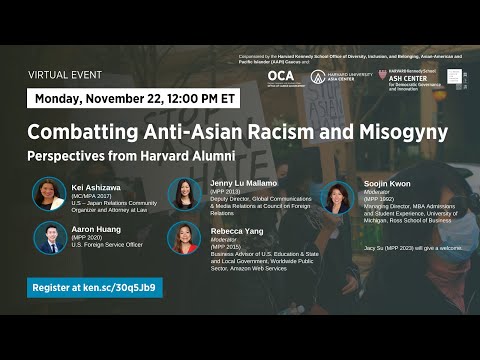 Combatting Anti-Asian Racism and Misogyny: Perspectives from Harvard Alumni