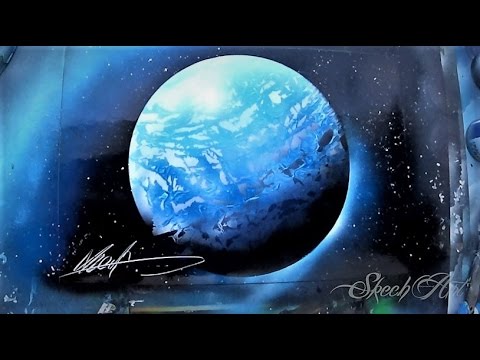 How to Spray paint PERFECT 3D planet and stars - Tutorial by Skech Video