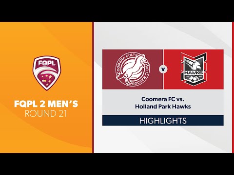 FQPL 2 Men's R21 - Coomera FC vs. Holland Park Hawks Highlights