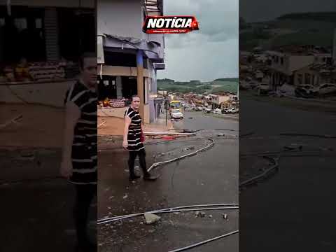 🚨CENAS DE DESTRUIÇÃO APÓS VIOLENTO TEMPORAL NO PARANÁ #temporal #tempestade