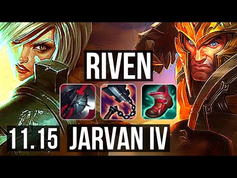 RIVEN vs JARVAN IV (TOP) | 13/1/7, 68% winrate, Legendary | BR Master | v11.15