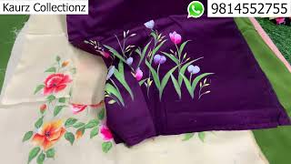 Hand Paint-Brush Paint suits, Handmade Dupatta | Best Collection Best Price