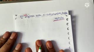 Di and polybasic acids and Di and polyacidic bases