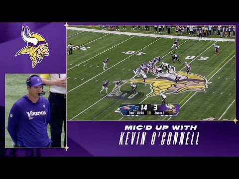 Kevin O'Connell Mic'd Up: Max Brosmer's Throw to Zavier Scott During Vikings vs. Patriots Game